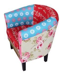 Best Selling Sofa Living Room Chair with Chinese Characteristic Fabric and Rose Pattern
