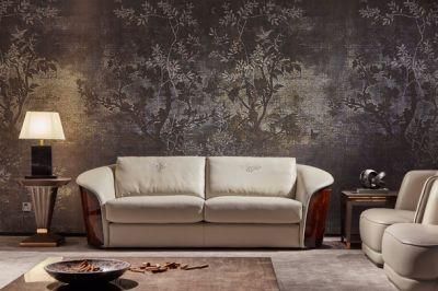 Newest Italian Style Design Leather Living Room Sofa Furniture Modern Luxury Home European Villa Sectional 1 2 3 Seater Sofa