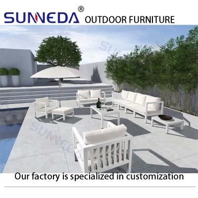 Thick Tube Aluminum Morden Outdoor Furniture Sofa with Cousion Matchable