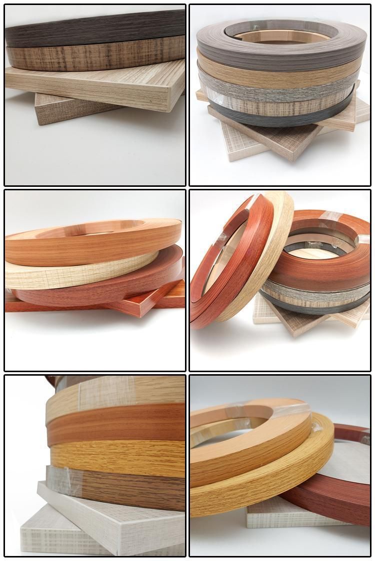 22mm PVC Tape with Wood Grain & Plain Color for Cabinet