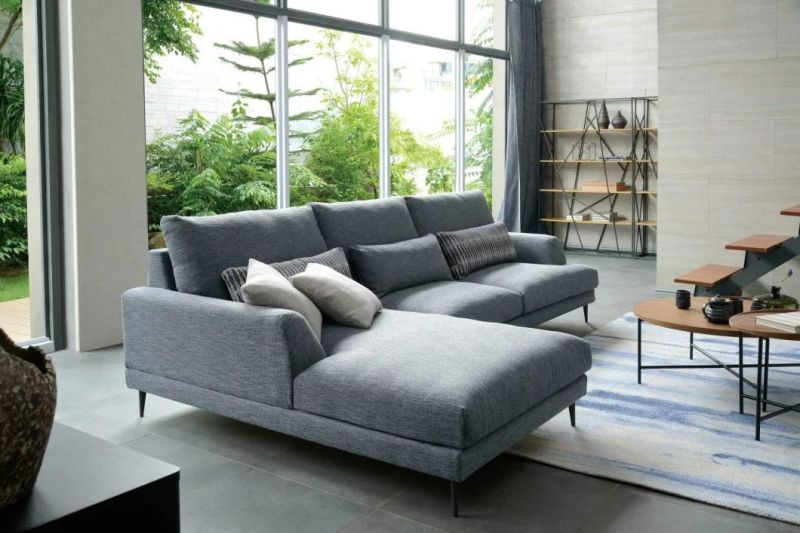 C40 Fabric Corner Sofa, Latest Design Corner Sofa in Home and Hotel Furniture Customization