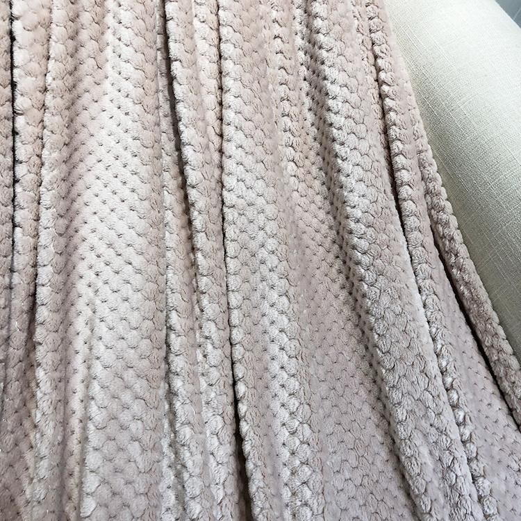100% Polyester Pop Corn Plush Fuzzy Flannel Fleece Bedding Sofa Blanket