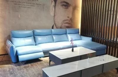 European Simplicity Living Room Furniture Leather Sofa