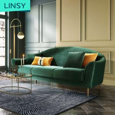 Linsy Modren Living Room French Red 3 Seater Sofa Set Furniture Rbj3K