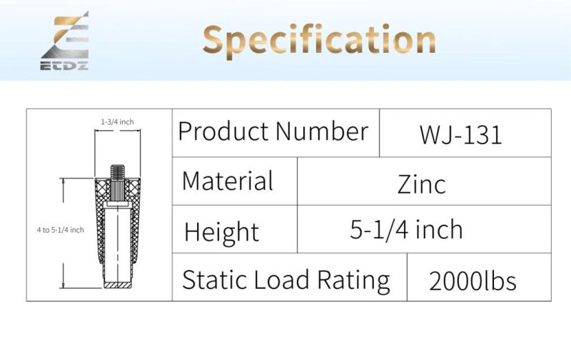 Kitchen Adjustable Leg Wj-131 Kitchen Part Table Equipment Adjustable Leg