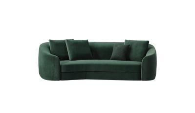 Italian Modern High Quality Solid Wood High Foam with Fabric Living Room Sofa Ls11z