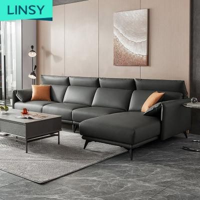 Linsy China Set Italy Leather Sofa with High Quality S186-a