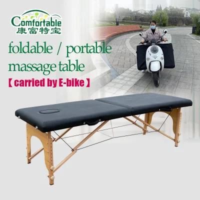 Beauty Wooden Folding Massage Table Facial Bed Portable Couch SPA