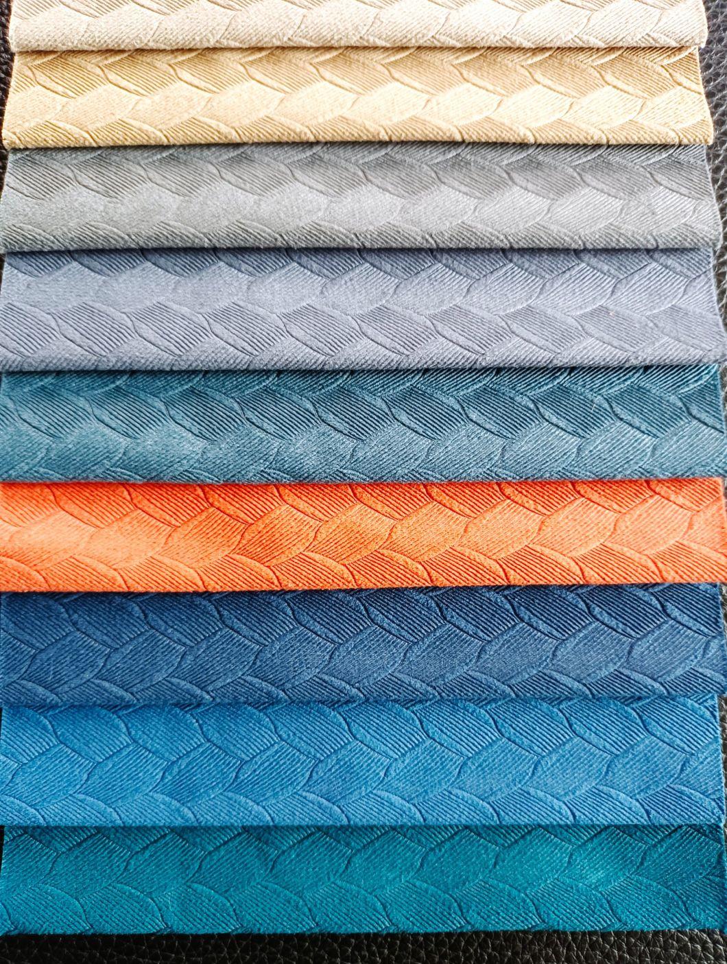 Lower Price with Good Quality 100% Polyester Brushed Warp-knitting Embossed Cortina Curtain Fabric or Sofa Fabric