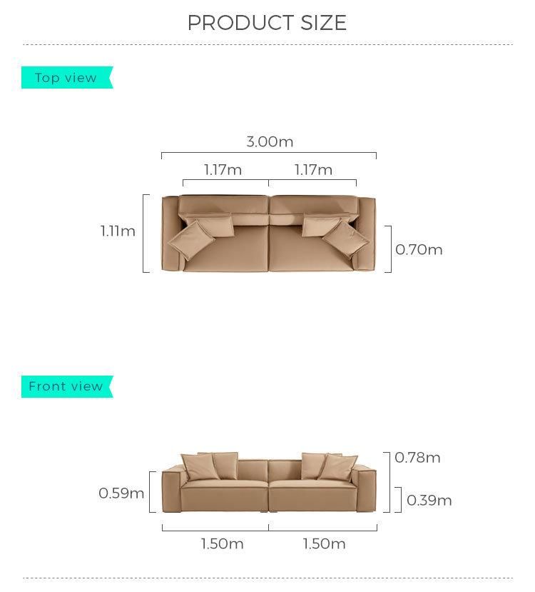 Linsy Modern Living Room Furniture Set Genuine Leather Sofa Manufacturer S240