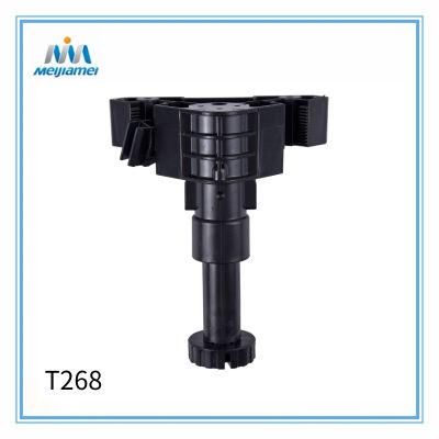 T268 90-180mm Foldable Plastic Cabinet Feet with Screw on Base