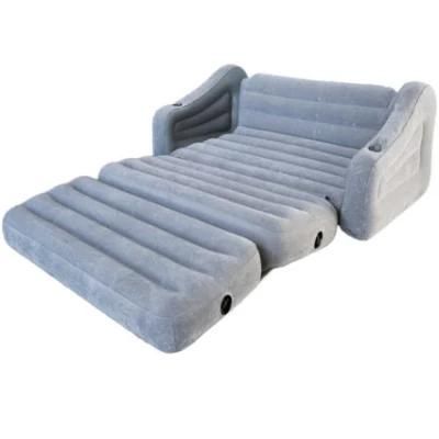 Living Room Leisure Inflatable Air Sofa, Flocked Inflatable Sofa Air Bed