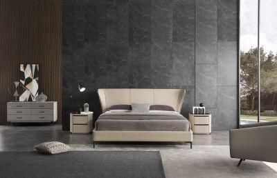 Hot Sale New Home Furniture Bedroom Furniture Hot Sale Sofa Bed King Bed Leather Bed Wall Bed in Italy Modern Style