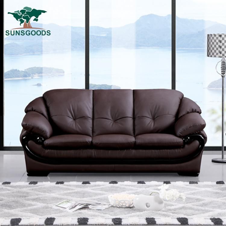 Best Price Dark Brown Colour Sofa Set for Living Room Furniture