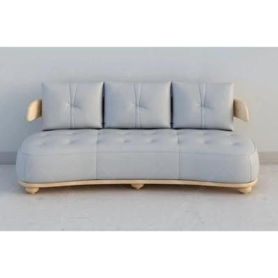 Modern Hotel Furniture Wooden Leisure Fabric Sofa Three Two Seater Single Sofa