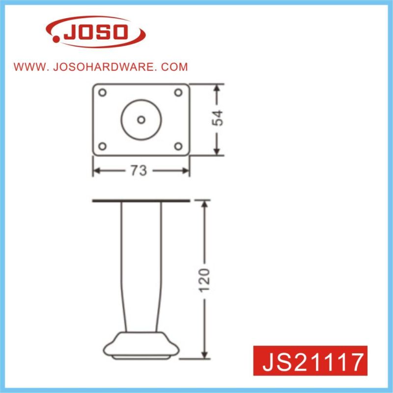 Silver Chrome Plated Cone Leg for Sofa