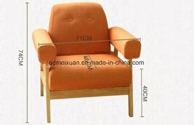 Solid Wooden Fabric Livingroom Sofa (M-X2652)