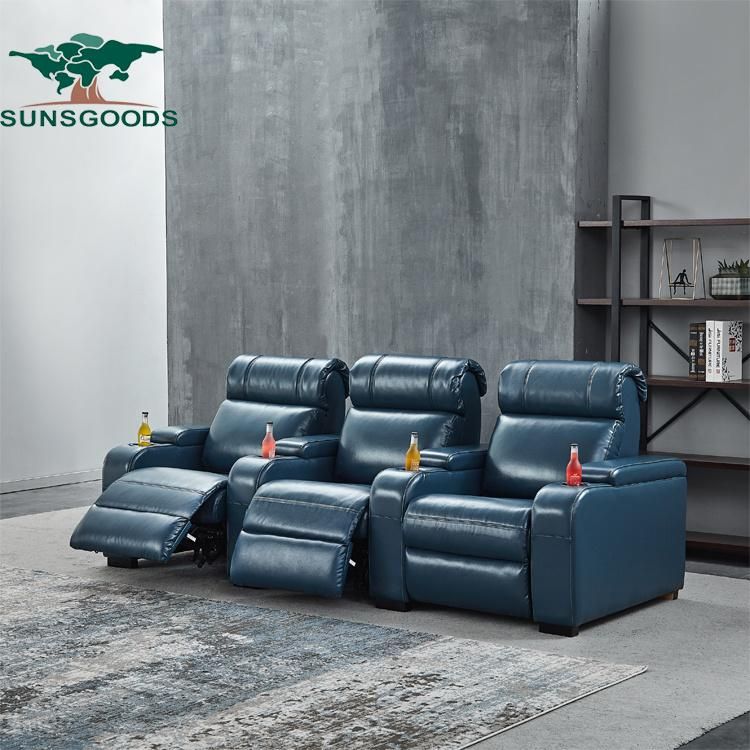Luxury Genuine Leather Custom Zero Gravity Lounge Reclining Cinema Armchair
