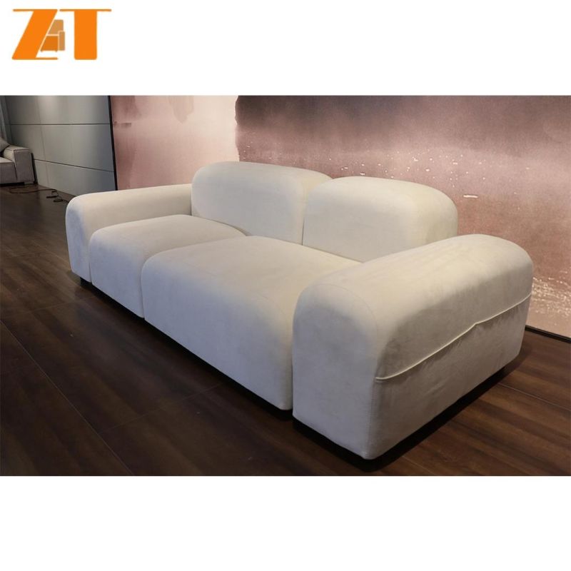 Modern Leisure Home Furniture Fabric Sectional Seatings Genuine L Shape Leather Corner Couch Modular Sofa for Living Room