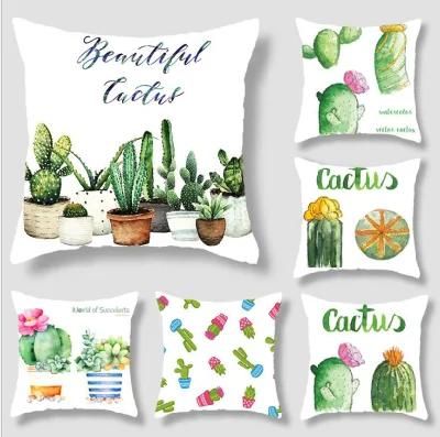 Cactus Cushion, Tropical Wind Green Cushion, Decorative Room Sofa Car