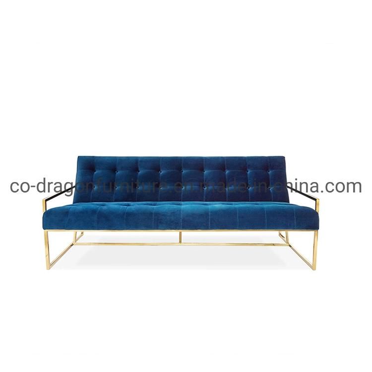 Luxury Stainless Steel 3 Seaters Sofa for Living Room Furniture