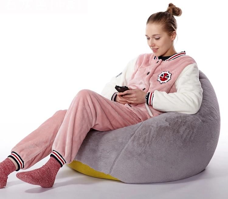 Velvet Foam Stuffed Living Room Beanbag Sofa Bed