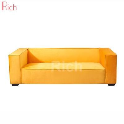 New Design Yellow Fabric Upholstered Luxury Sofa for Home