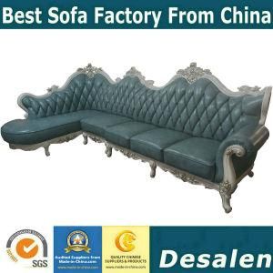 Factory Price Royal Furniture Set L Shape Leather Sofa (004#)