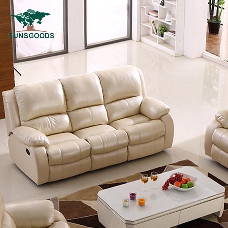 Wholesale Modern Leisure Leather Reclining Home Furniture Living Room Sofa