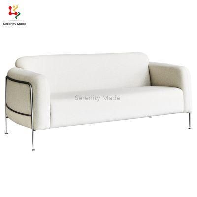 European Style 2 Seater Leisure Living Room Sofa with Wood Legs