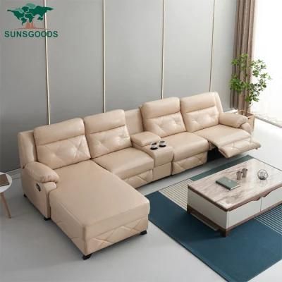 Chinese Furniture Home Leisure Recliner Couch Living Room Furniture Reclining Leather Sofa