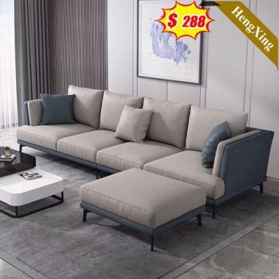 Modern L Shape PU Leather Fabric Sofa Couch Set Simple Design Living Room Hotel Lobby Office Furniture L Shape Sofas