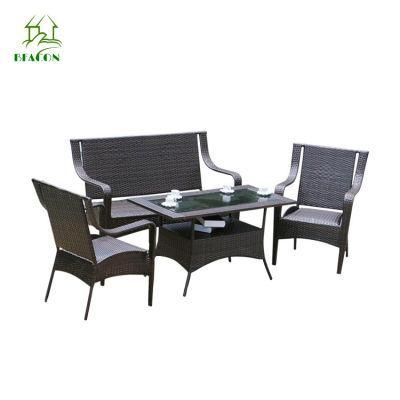 Cheap Outdoor Garden Wicker Patio Aluminum Sofa Set