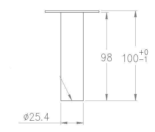 Matt Black Round Tube and Square Plate Sofa Legs with Adjustable Feet Caps