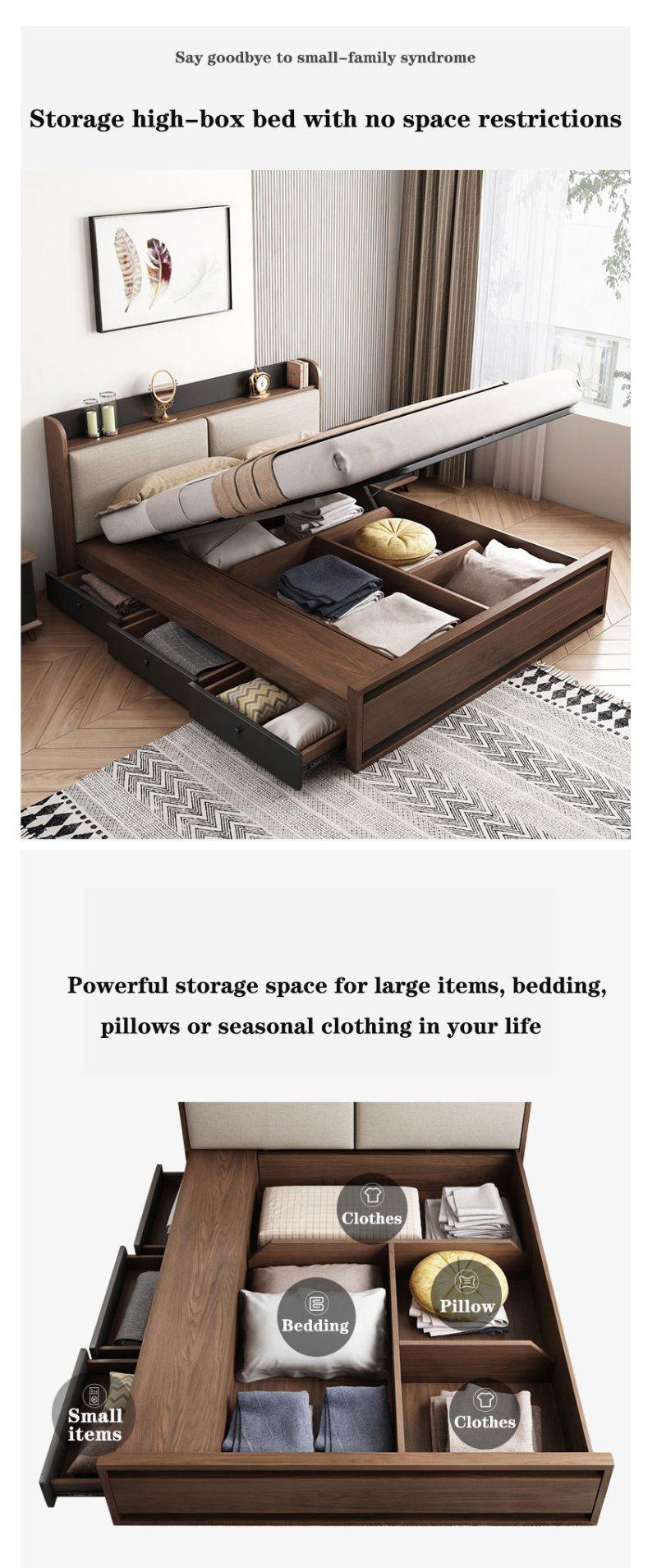 Modern Chinese Design Wooden Living Room Home Bedroom Furniture Set Melamine Sofa Double Bed for Hotel