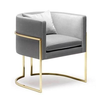 Nordic Event Furniture Chair Luxurious Modern Velvet Gold Pink Living Room Sofa