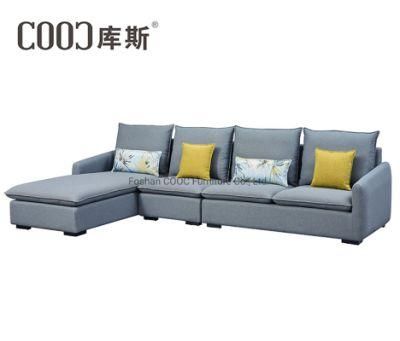 By8132 High Quality Home Simple Designs Fabric Cloth Material Corner L Shape Sectional Living Room Sofa