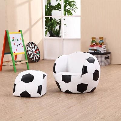 Football Leather Children Furniture/ Kids Sofa/Chair and Ottoman (SF-127)