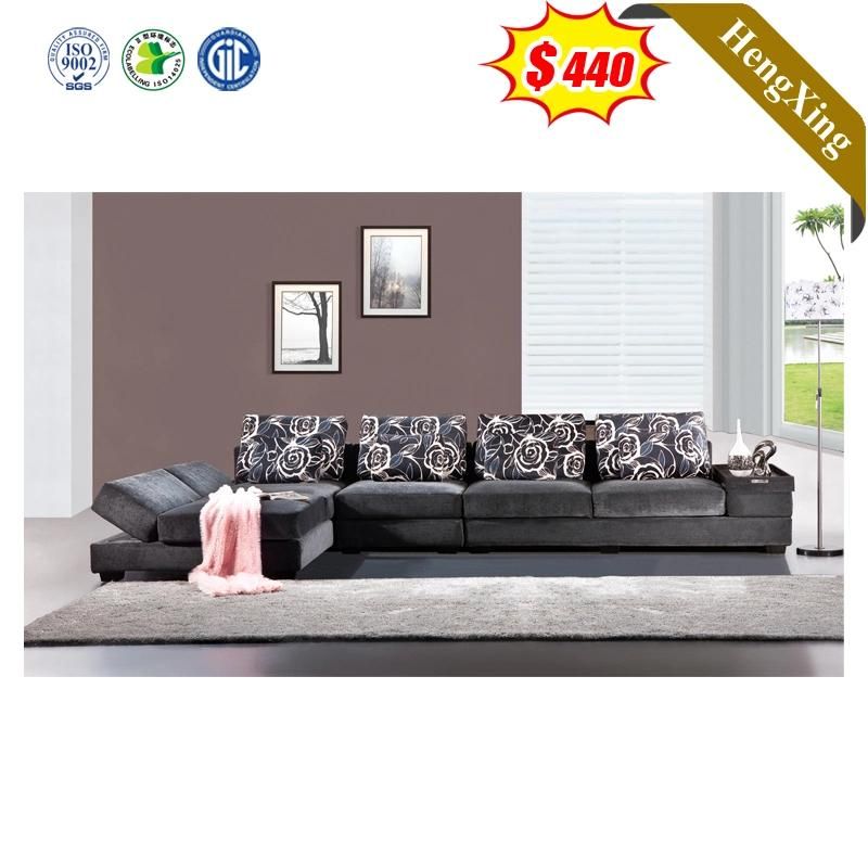 Hot Sale L Shape Corner Recliner Sectional Fabric Modern Restaurant Living Room Sofa