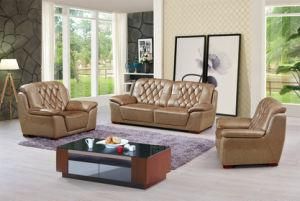 New Arrival Leather Sofa with Buckle, Living Room Furniture (6980)