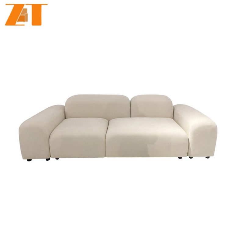 Nordic Minimalist Design Apartment Leisure Sofa Bed Floor Chair Lazy Couch Lamb Wool Fabric Sofa