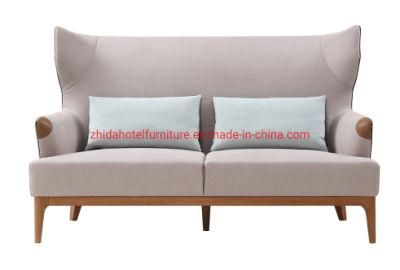 High Back Modern Living Room Furniture Hotel Reception Area Fabric Sofa