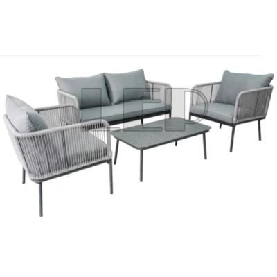 4 Pieces Outdoor Patio Furniture Sets Aluminium Sofa Set