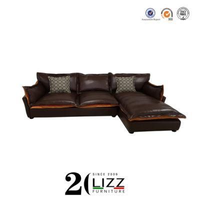 New Style Fabric Leather Combination Living Room Sofa