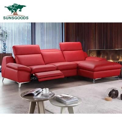 Power Leg Lift 2 Seater Stainless Steel Couch Recliner Leather Living Room Furniture