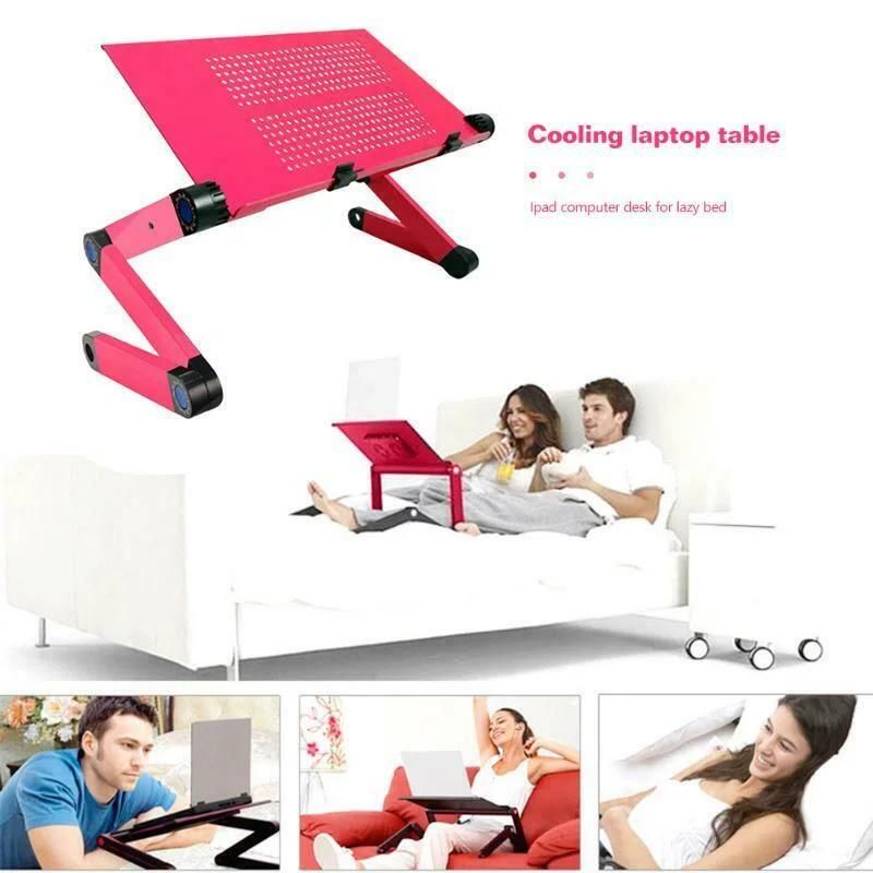 Adjustable Sofa Bed Aluminum Alloy Foldable Tablet Netbook Laptop Stand Table