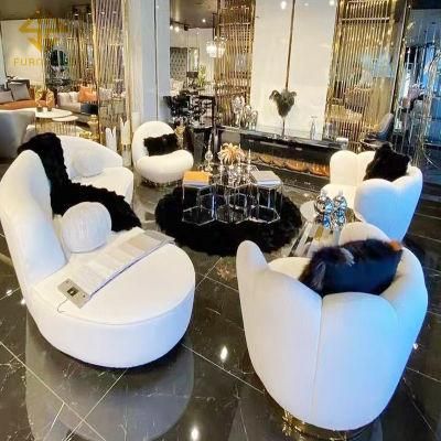 Classic Villa High Quality Couch Sofa Set Furniture Gold Italian Luxury Genuine Leather Sofa
