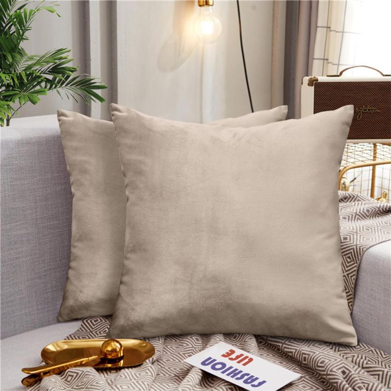 Solid Color Christmas Decorative Home Sofa Car Bed Throw Pillow Case
