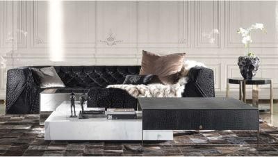 High Quality Luxury Top Grain Leather Sofa Set Italian Style Hotel Villa Home Furniture Living Room Sectional 2 3 4 Seat Sofa