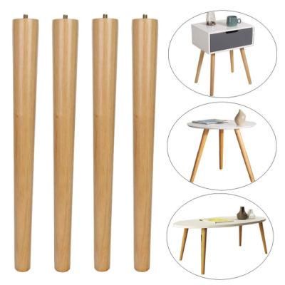Wood Table Legs Modern Bedside Shaped Slab Custom Oak Tapered Solid Round Side Dining Coffee Furniture Wood Table Legs for Table